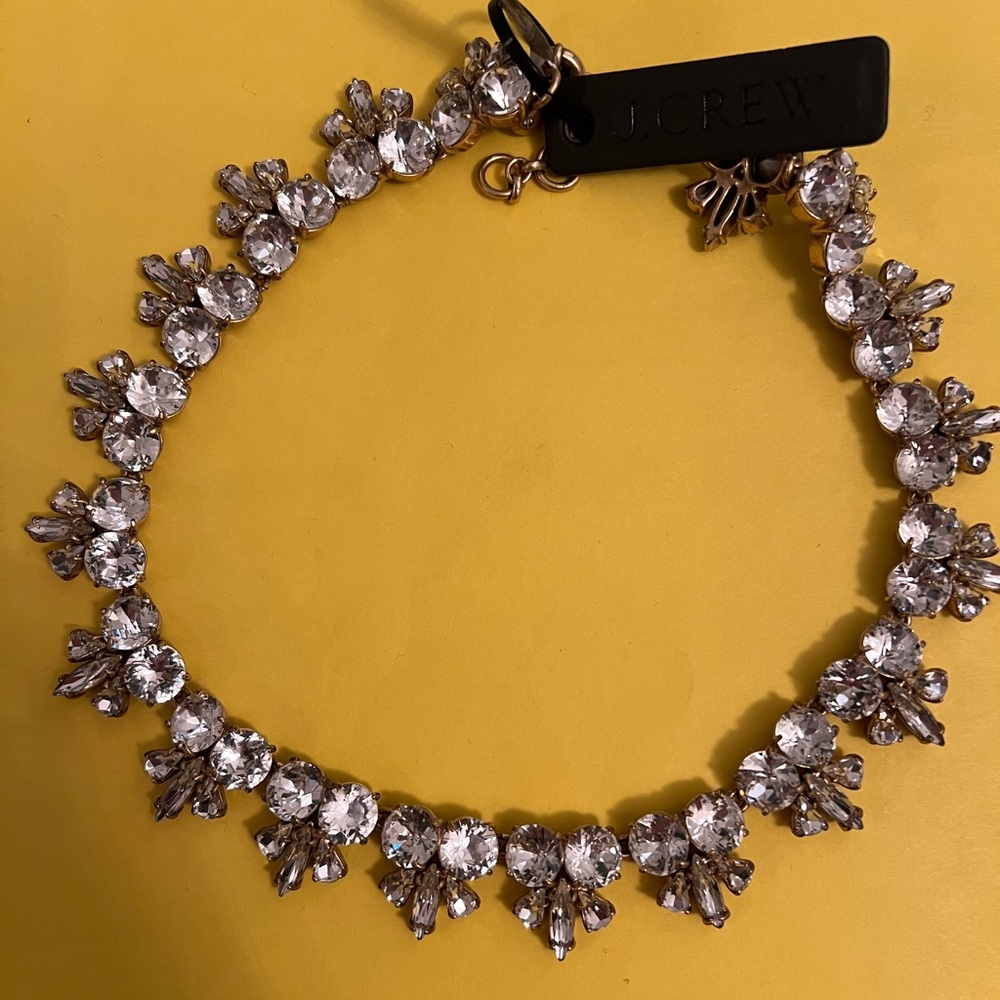 J. Crew cubic zirconia bowtie gemstone necklace